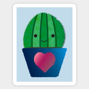 Cute Kawaii Cactus Love Sticker